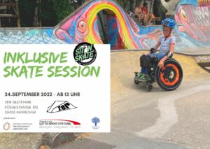 Veranstaltungsflyer vom Inklusive Skate Session in Hannover