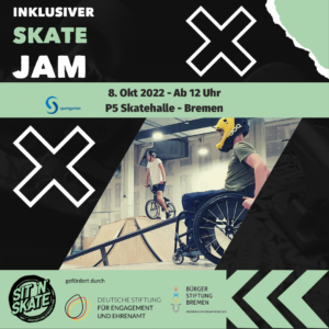 Veranstaltungsflyer vom Inklusiven Skate Jam in Bremen