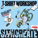 Veranstaltungsankündigung für T-Shirt Workshop am 4. Februar 2023 ab 15 Uhr im Ackerpoolco in Hamburg.