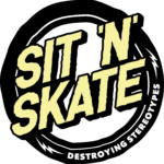 Logo von SIT'N'SKATE in gelb schwarz
